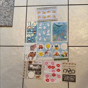 Vintage Snoopy, Horses, Cats, SeaLife Assortment of Stickers